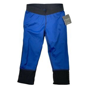 NEW Derek Lam 10 C Athleta leggings Womens Medium Blue Black Crop Pants